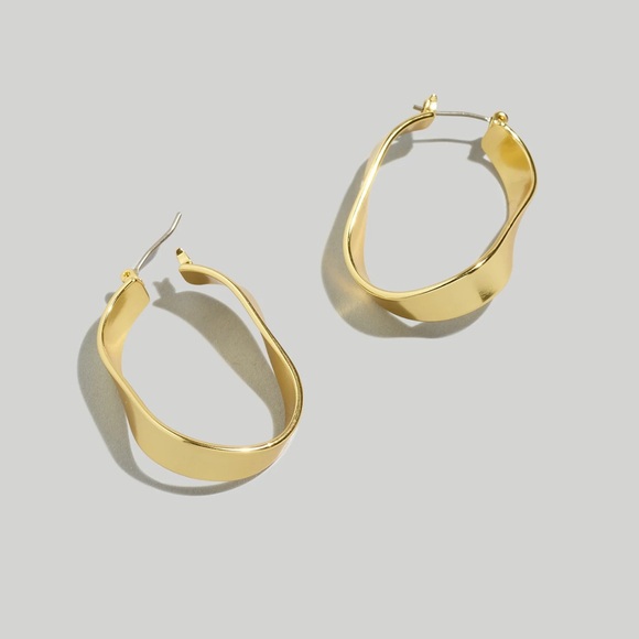 Madewell Jewelry - NEW! Madewell Twisty U-Hoop Earrings